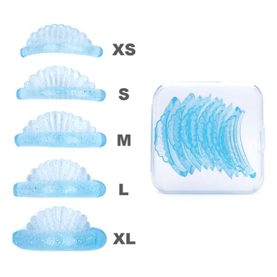 FUNMIX Silicone Lash Lift Kit with 3D eyelash perming and curling pads in XS to XL sizes, ideal for safe, chemical-free lash enhancement.
