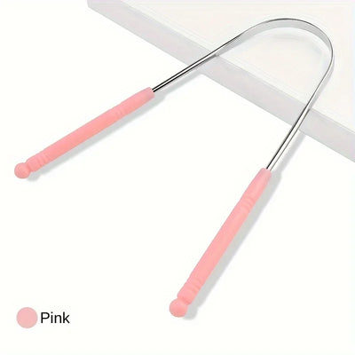 YJYIBEI Tongue Scraper - Metal Hygiene | Stainless Steel oral care tools with colorful handles and storage case. Ideal for daily tongue cleaning.