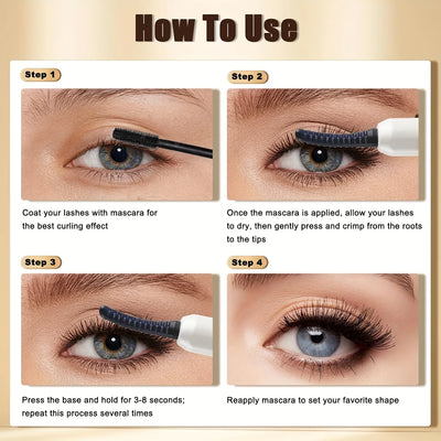 USB Eyelash Curler in six colors with digital display and heated comb for long-lasting curls. Features fast delivery and intelligent temperature control.