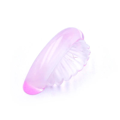 FUNMIX Silicone Lash Lift Kit 3D curling pad in translucent pink, designed for safe eyelash perming and curling without chemicals.