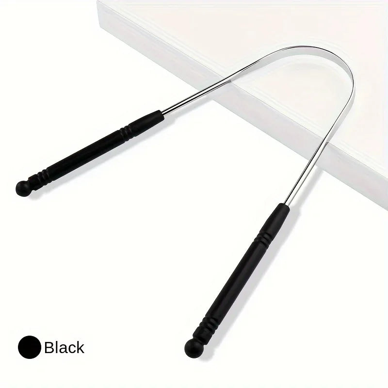 YJYIBEI Tongue Scraper - Metal Hygiene | Stainless Steel oral care tools with colorful handles and storage case. Ideal for daily tongue cleaning.
