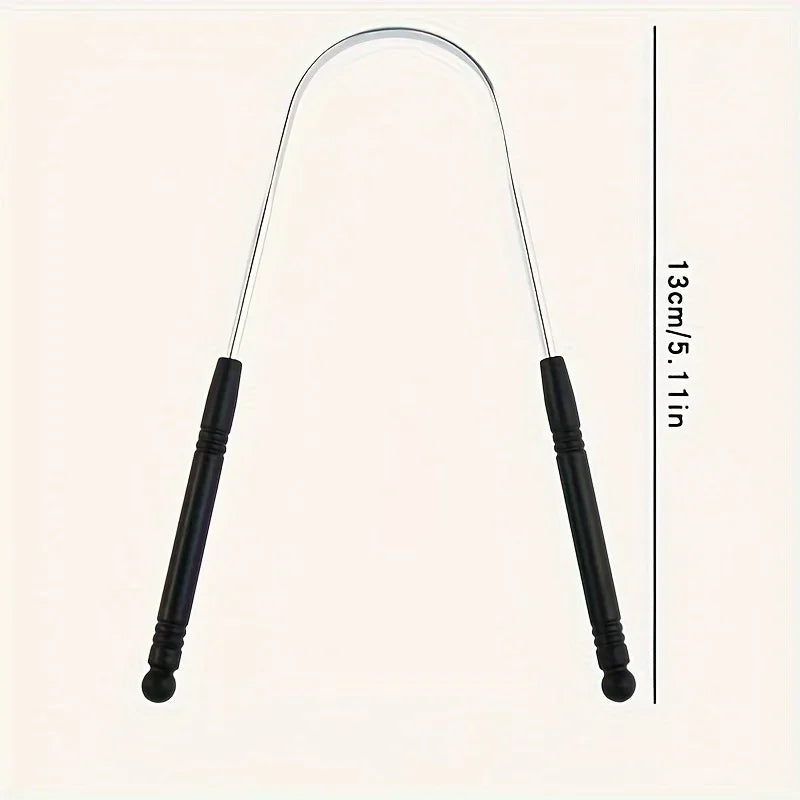 YJYIBEI Tongue Scraper - Metal Hygiene | Stainless Steel oral care tools with colorful handles and storage case. Ideal for daily tongue cleaning.
