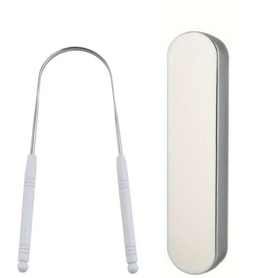 YJYIBEI Tongue Scraper - Metal Hygiene | Stainless Steel oral care tools with colorful handles and storage case. Ideal for daily tongue cleaning.